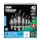 Feit Electric Feit Enhance CA10 (Flame Tip) E12 (Candelabra) Filament LED Bulb Daylight 40 Watt Equivalence 6 pk CFC40950CAFIL6 - alternate 3